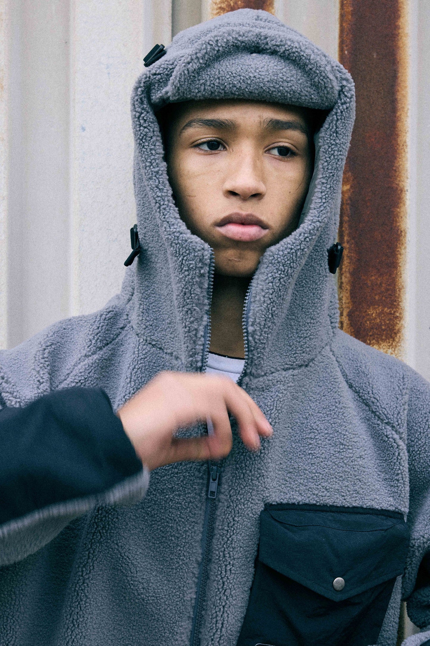 K.I.C. URBAN SHERPA JACKET ASH GREY