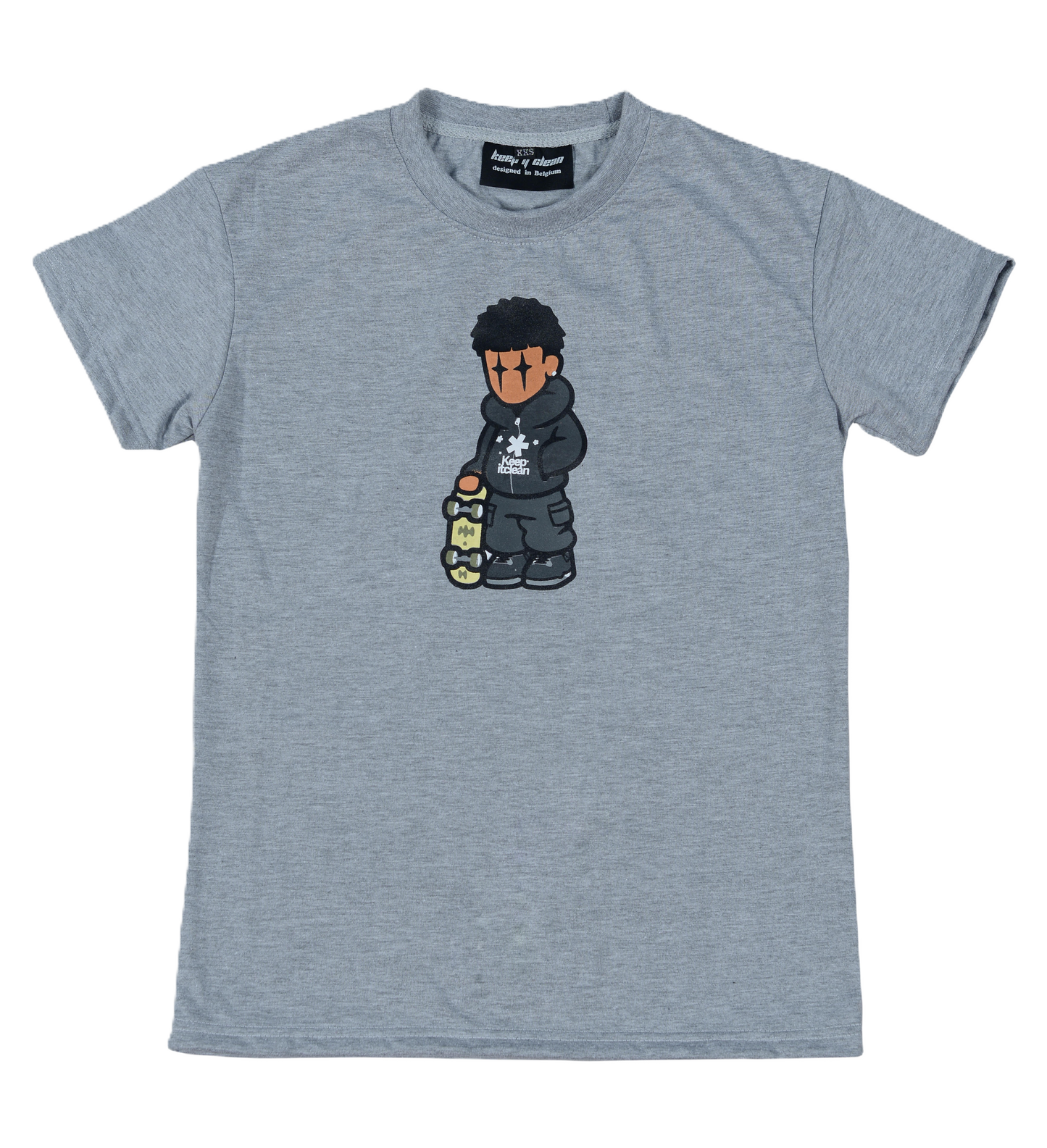 KEEP IT CLEAN - SKATERBOY -HEATHER GREY