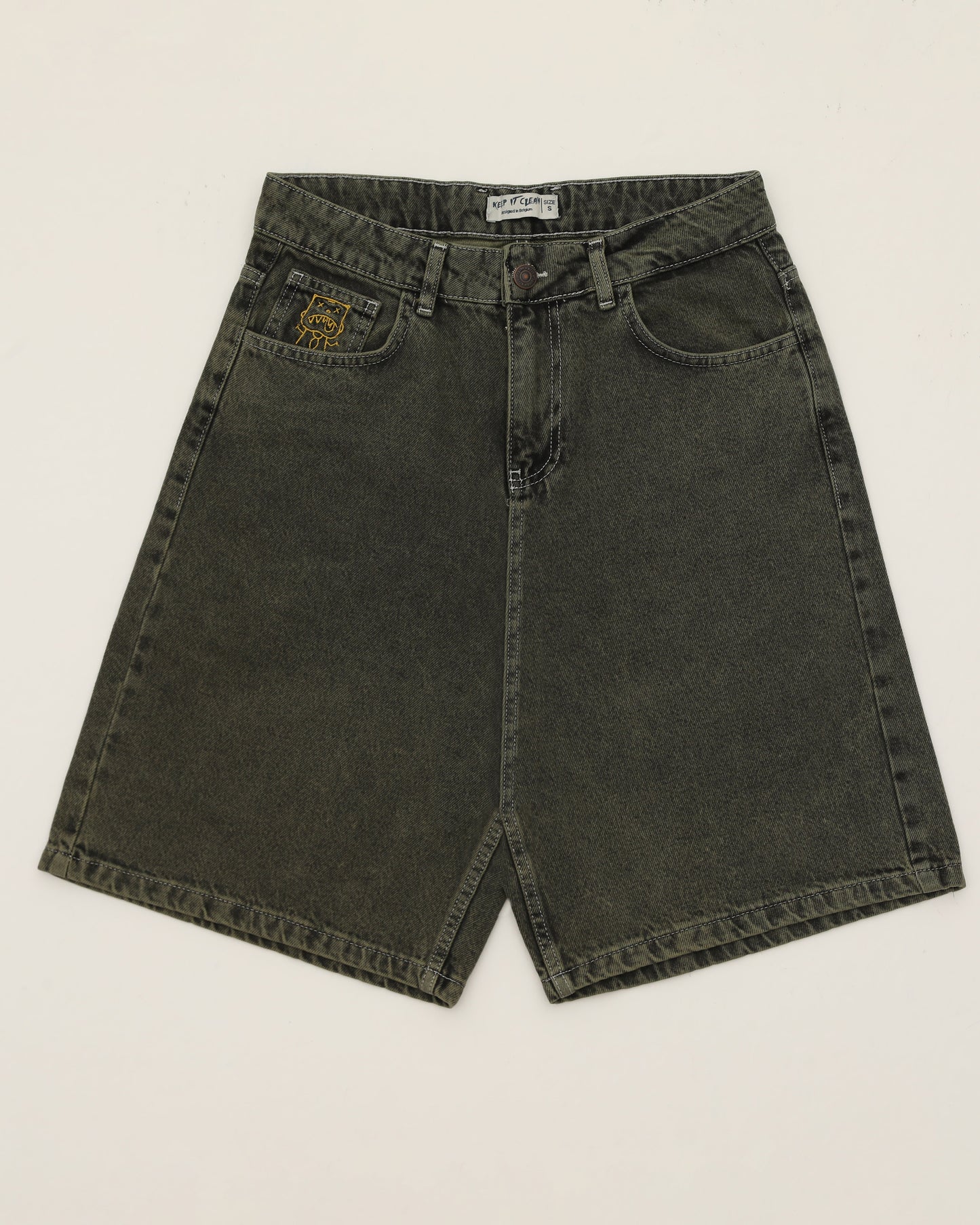 KEEP IT CLEAN - LOOSE SHORT - BLACK/GREEN
