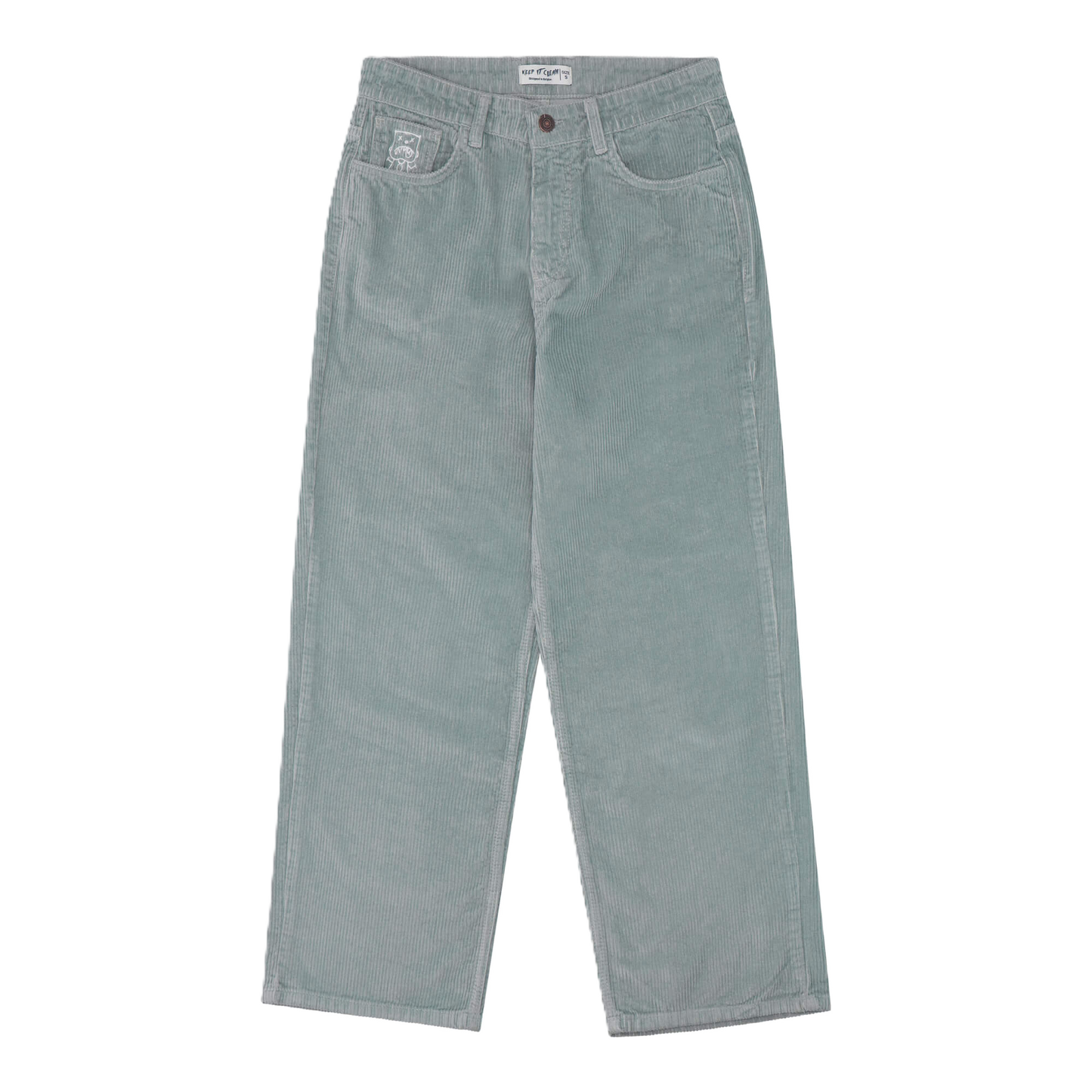 KEEP IT CLEAN - LOOSE PANT CORDUROY - AQUA/MINT