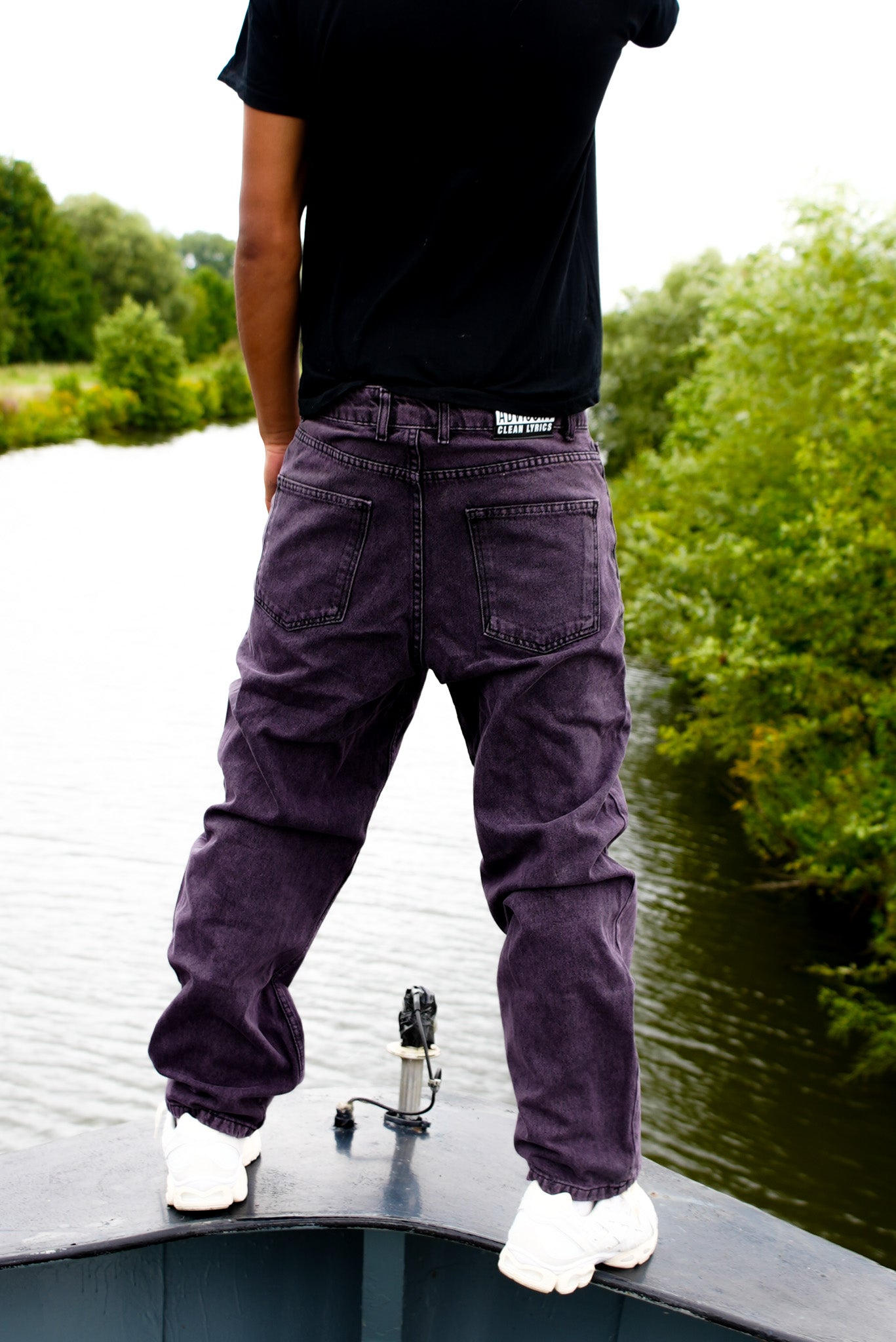 KEEP IT CLEAN - LOOSE PANT - PURPLE/BLACK