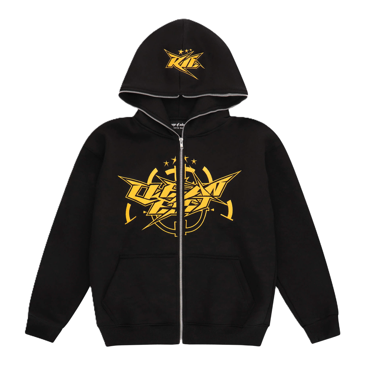 KEEP IT CLEAN - INFINITY FULL ZIPPER HOOD - BLACK/YELLOW*