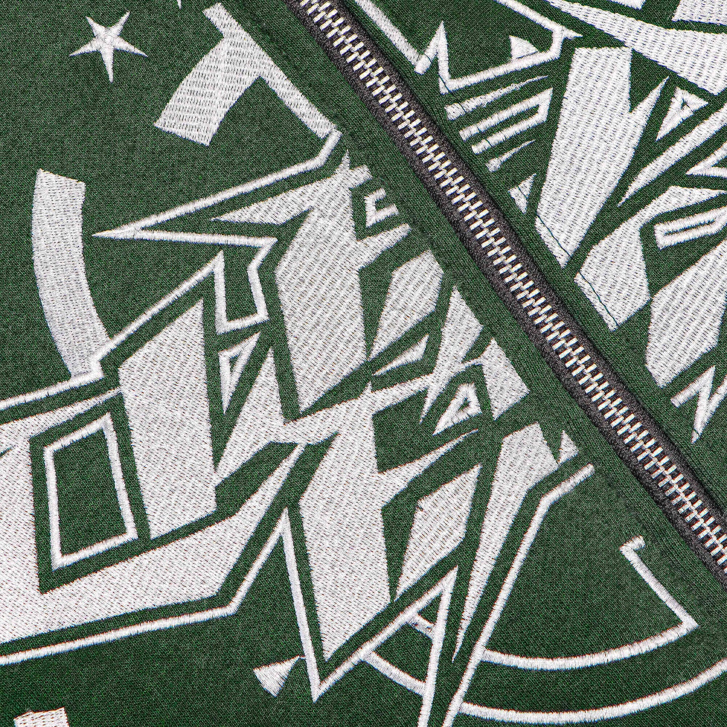 KEEP IT CLEAN - INFINITY  FULL ZIPPER HOOD - GREEN/WHITE