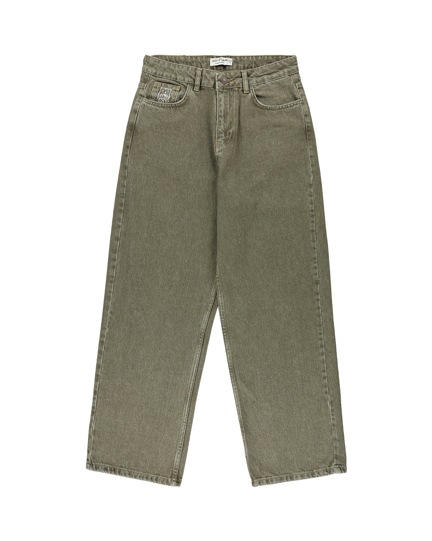 KEEP IT CLEAN - LOOSE PANT DARK SAGE