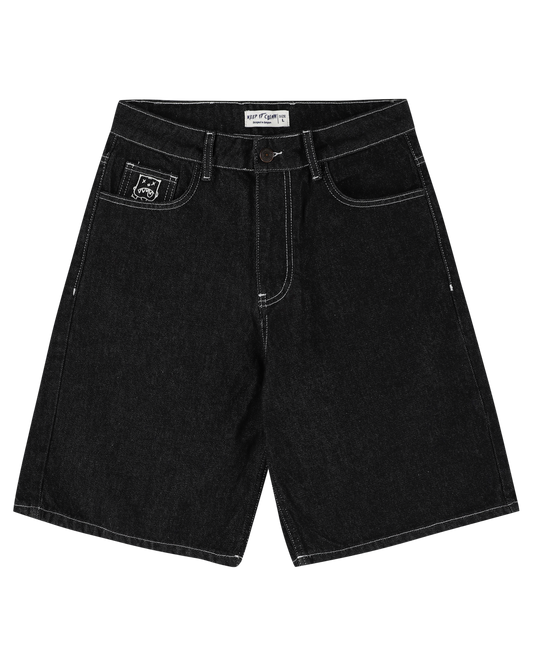 KEEP IT CLEAN - LOOSE SHORT - BLACK  GRAFFITI TAG