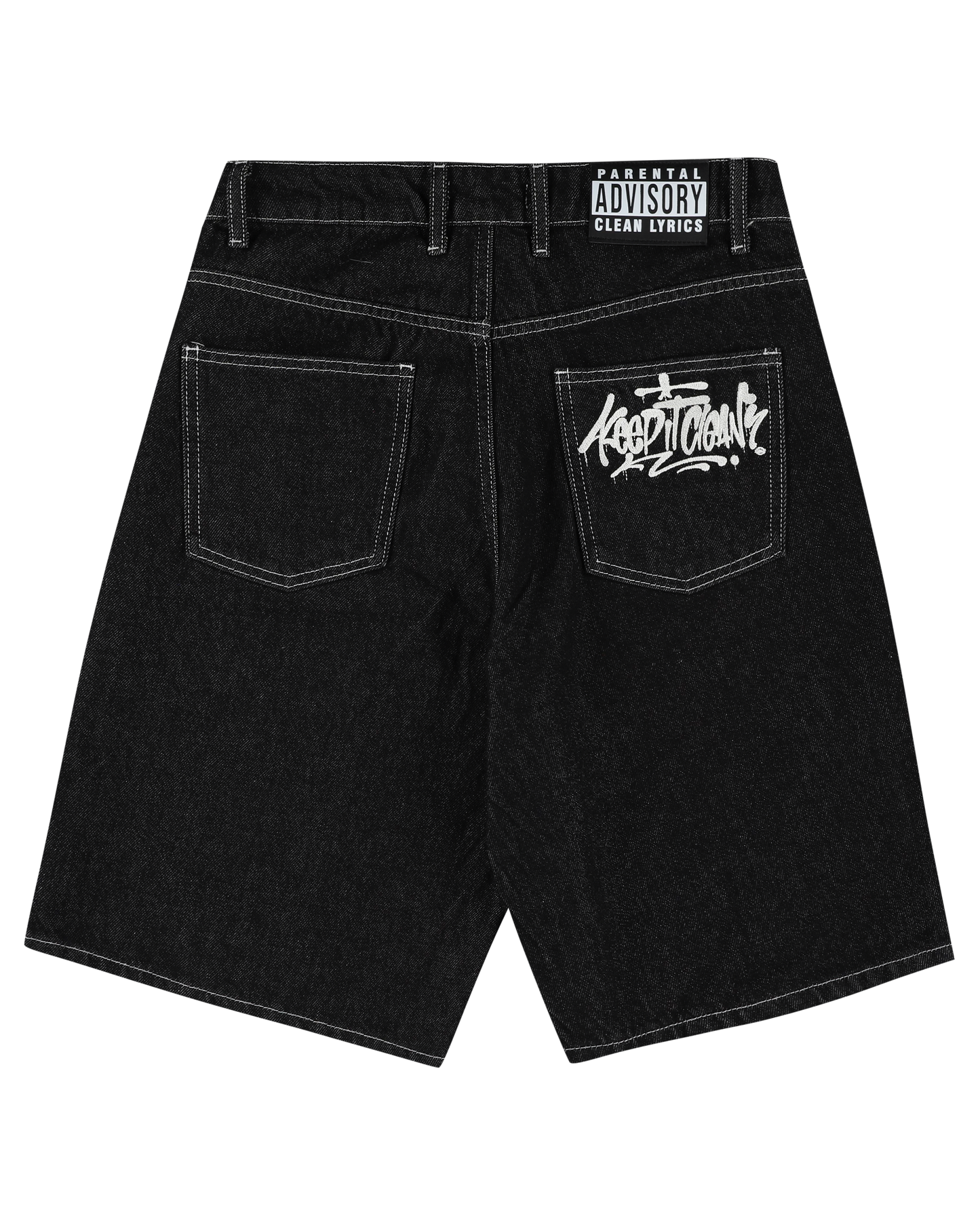 KEEP IT CLEAN - LOOSE SHORT - BLACK  GRAFFITI TAG