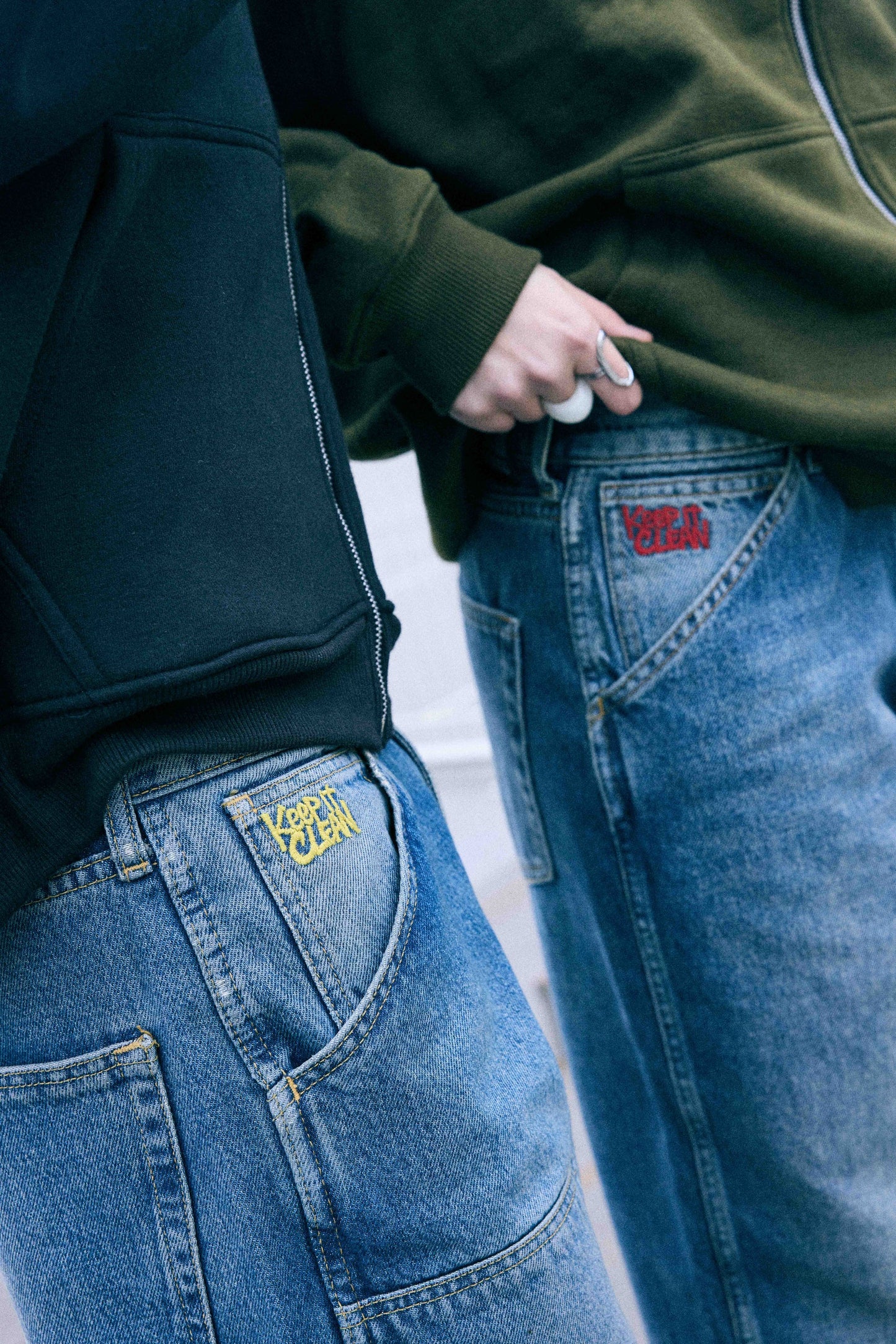 KEEP IT CLEAN - RELAXED PANTS BLUE VINTAGE