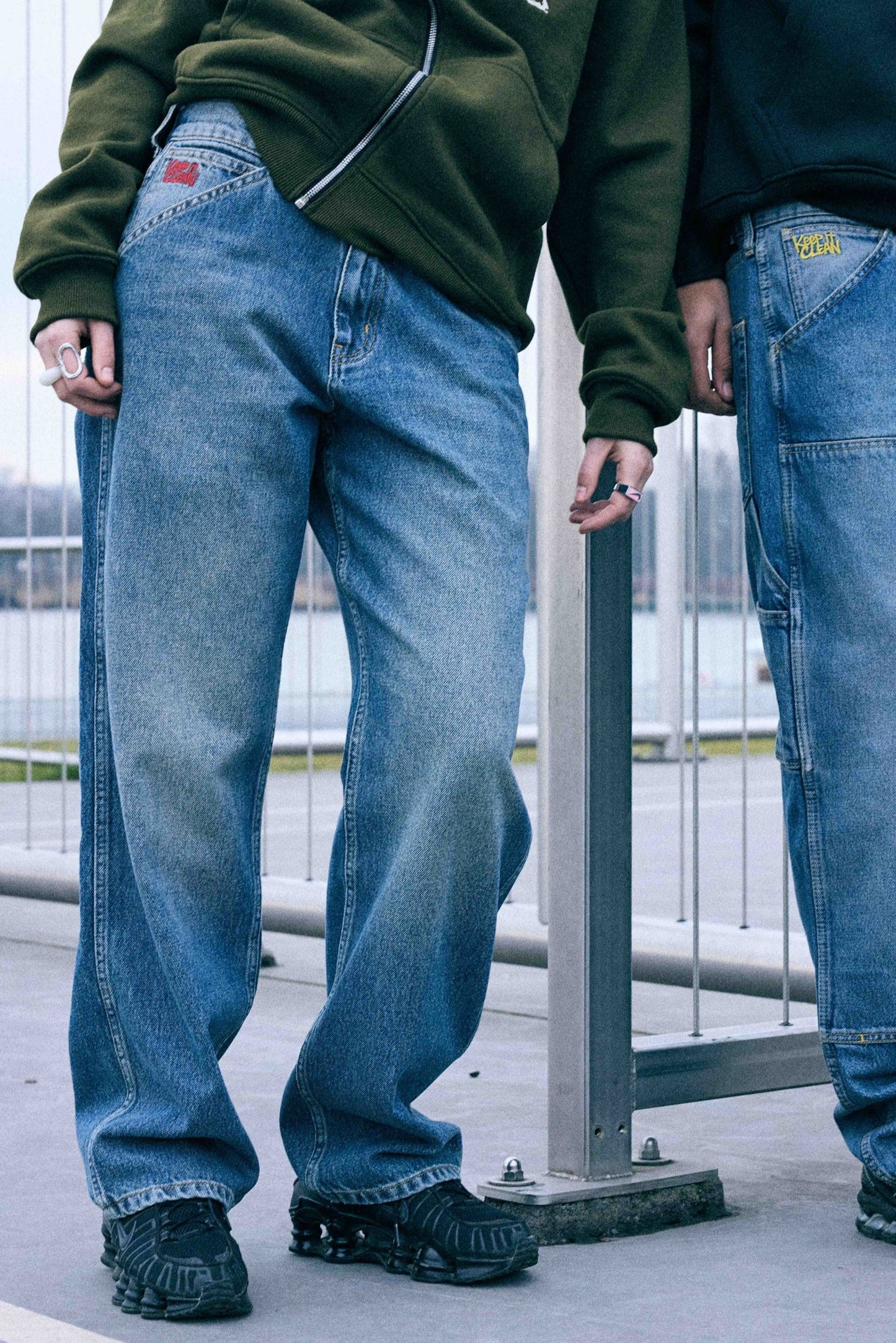 KEEP IT CLEAN - RELAXED PANTS BLUE VINTAGE